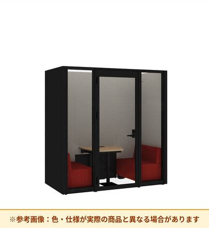 コクヨ ワークポッドテトラ 2人用ソファ 背パネル 右側左開きドア PLP-TF2211L