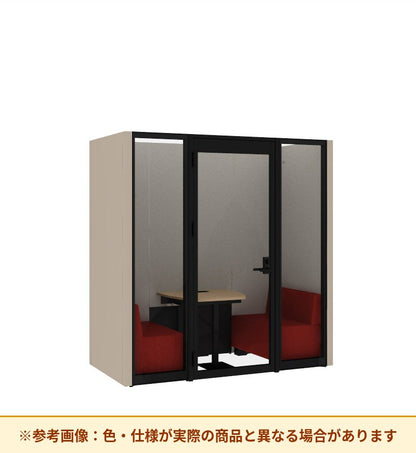 コクヨ ワークポッドテトラ 2人用ソファ 背パネル 右側左開きドア PLP-TF2211L