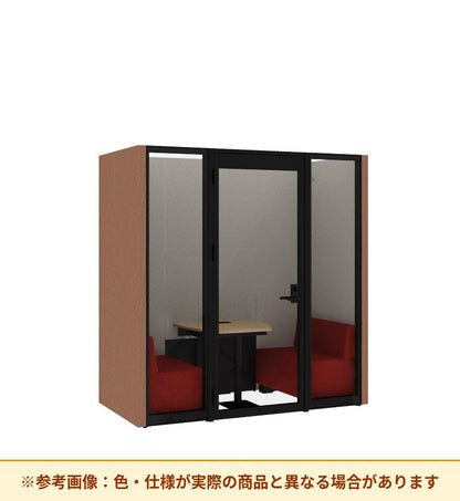 コクヨ ワークポッドテトラ 2人用ソファ 背パネル 右側左開きドア PLP-TF2211L