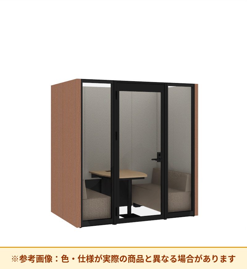 コクヨ ワークポッドテトラ 4人用ソファ 背パネル 右側左開きドア PLP-TF2214L