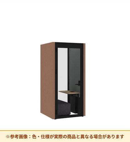コクヨ ワークポッドテトラ 1人用ソファ 背ガラス 右側左開きドア PLP-TG1111L