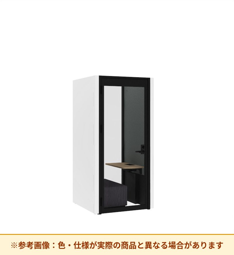 コクヨ ワークポッドテトラ 1人用ソファ 背ガラス 右側左開きドア PLP-TG1111L