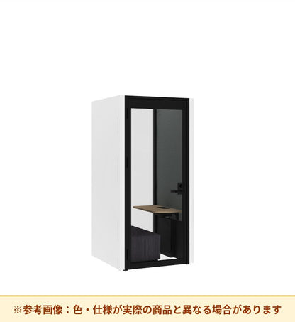 コクヨ ワークポッドテトラ 1人用ソファ 背ガラス 右側左開きドア PLP-TG1111L