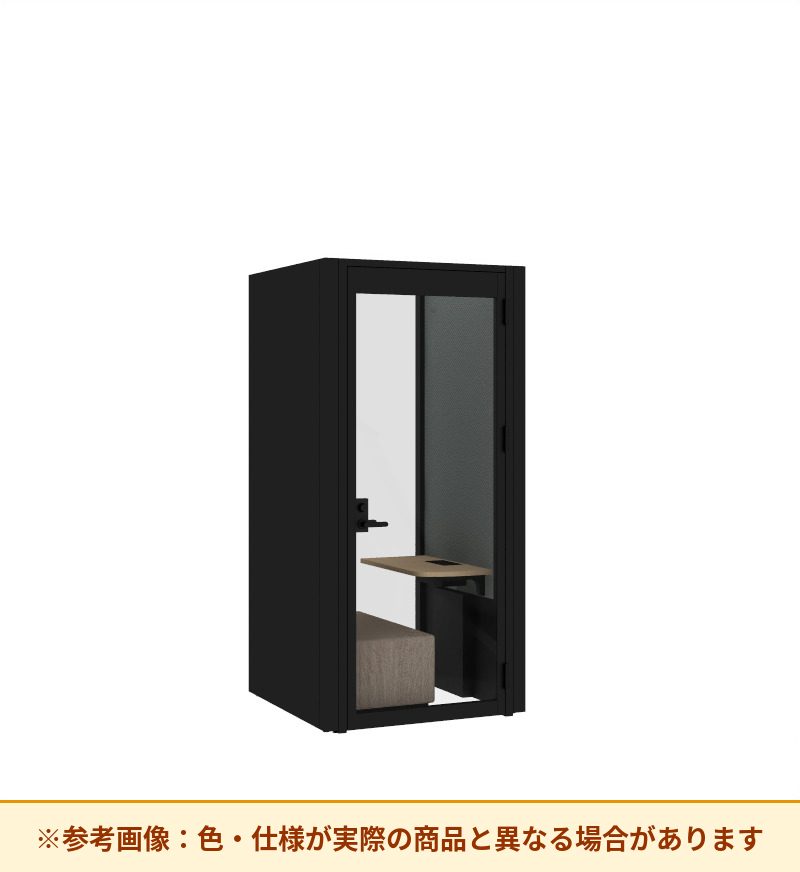 コクヨ ワークポッドテトラ 1人用ソファ 背ガラス 右側右開きドア PLP-TG1111R