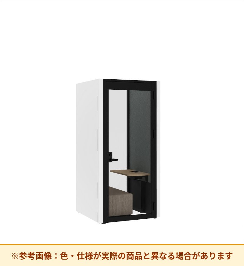 コクヨ ワークポッドテトラ 1人用ソファ 背ガラス 右側右開きドア PLP-TG1111R
