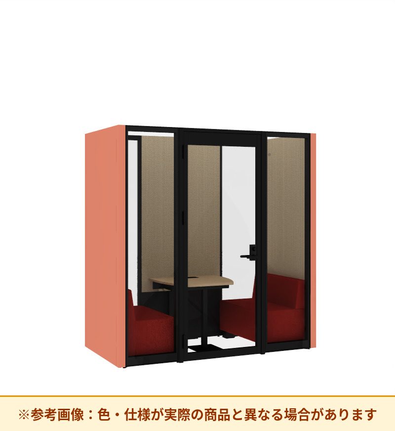 コクヨ ワークポッドテトラ 2人用ソファ 背ガラス 右側左開きドア PLP-TG2211L