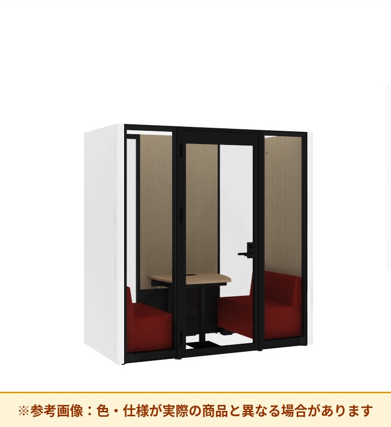 コクヨ ワークポッドテトラ 2人用ソファ 背ガラス 右側左開きドア PLP-TG2211L