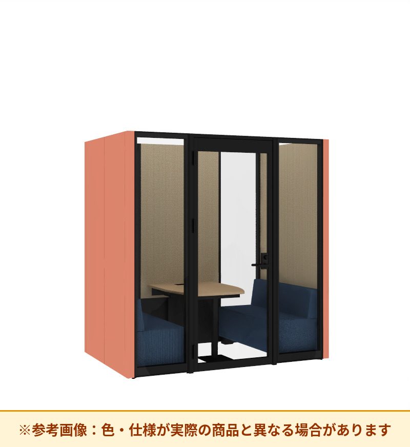コクヨ ワークポッドテトラ 4人用ソファ 背ガラス 右側左開きドア PLP-TG2214L