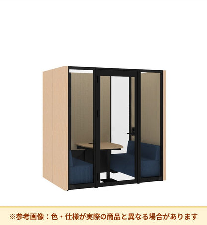 コクヨ ワークポッドテトラ 4人用ソファ 背ガラス 右側左開きドア PLP-TG2214L
