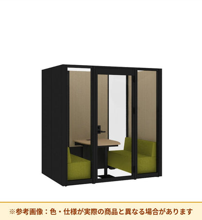 コクヨ ワークポッドテトラ 4人用ソファ 背ガラス 右側右開きドア PLP-TG2214R