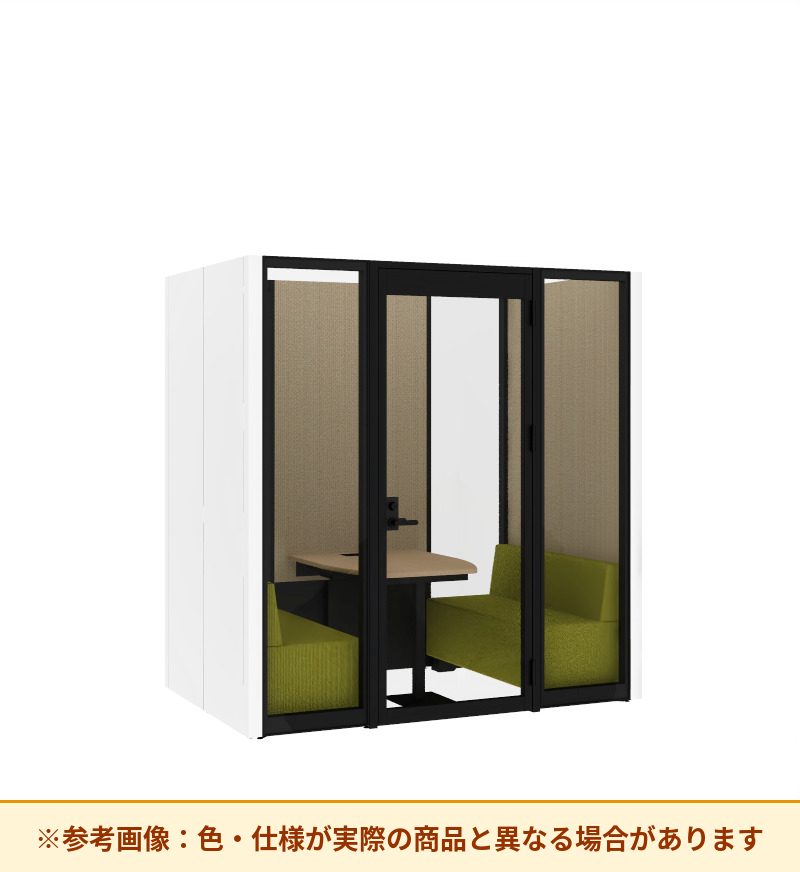 コクヨ ワークポッドテトラ 4人用ソファ 背ガラス 右側右開きドア PLP-TG2214R