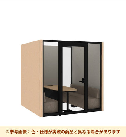 コクヨ ワークポッドテトラ 6人用ソファ 背ガラス 右側左開きドア PLP-TG2222L