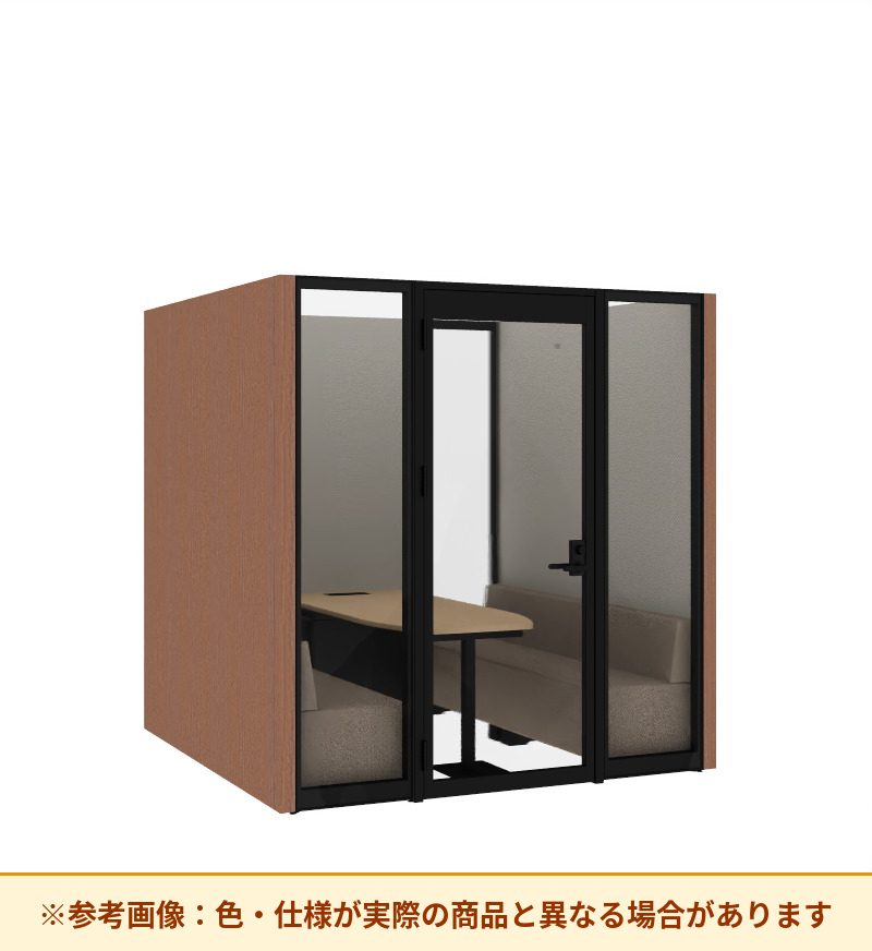 コクヨ ワークポッドテトラ 6人用ソファ 背ガラス 右側左開きドア PLP-TG2222L