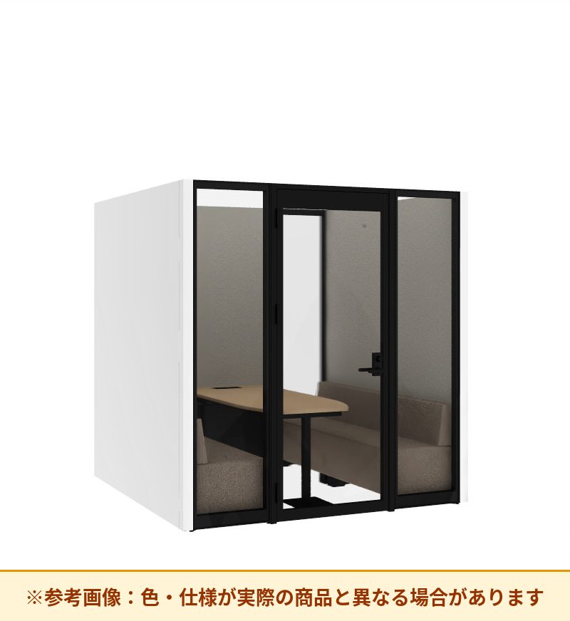 コクヨ ワークポッドテトラ 6人用ソファ 背ガラス 右側左開きドア PLP-TG2222L