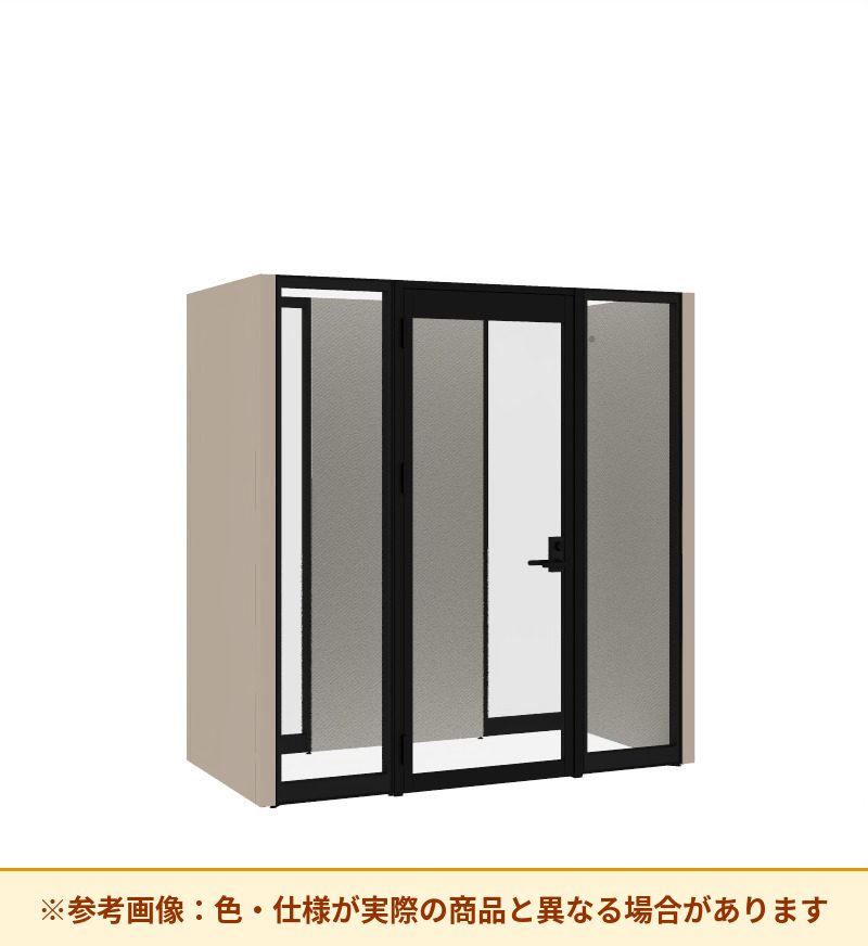 コクヨ ワークポッドテトラ 2人用フリー 背ガラス 右側左開きドア PLP-TY2211L