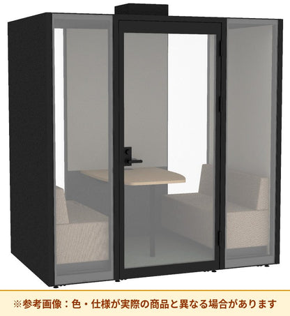 コクヨ ワークポッドフレックス 4人用 背ガラス 右 LAN有 PWP-FF24GR2