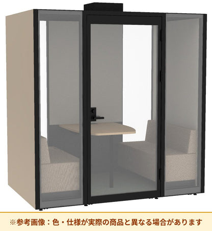コクヨ ワークポッドフレックス 4人用 背ガラス 右 LAN有 PWP-FF24GR2