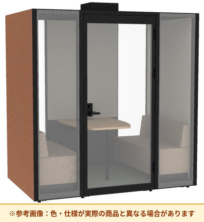 コクヨ ワークポッドフレックス 4人用 背ガラス 右 LAN有 PWP-FF24GR2