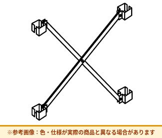コクヨ 棚 複柱書架Sタイプ 背面ブレース（参考画像）
