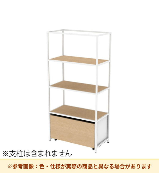 コクヨ 収納棚 ジューク ダブル引出4段 直線用 SJK-LSD4W-E