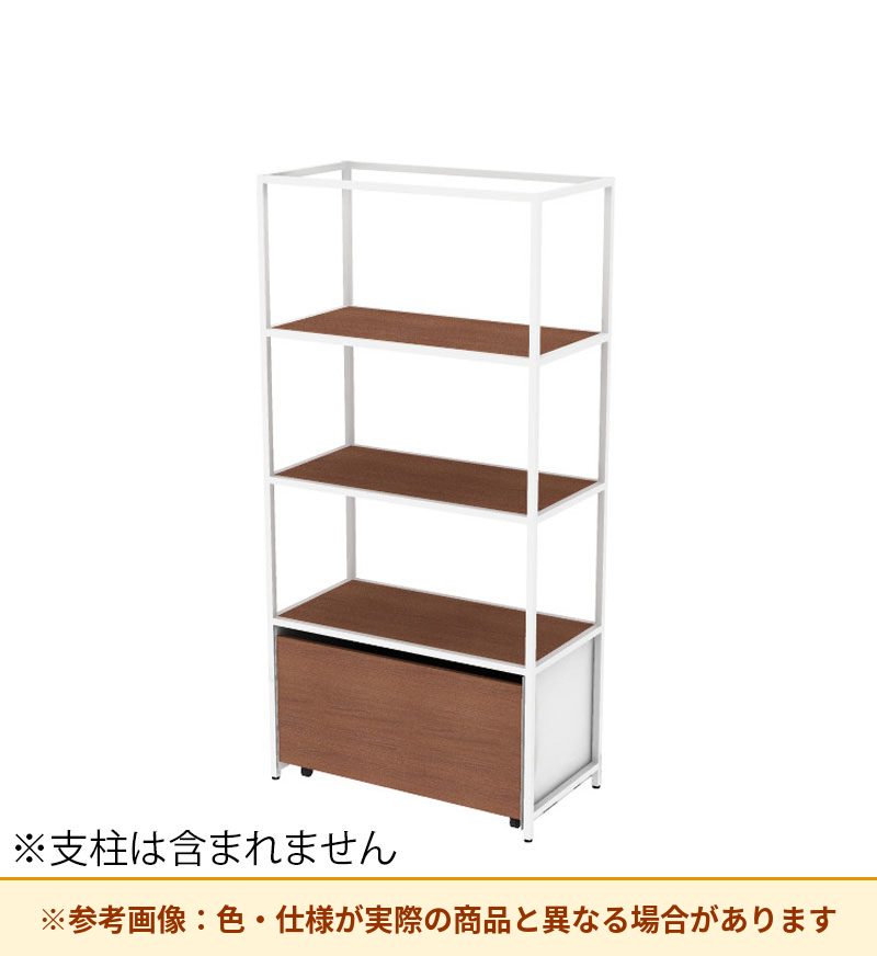 コクヨ 収納棚 ジューク ダブル引出4段 直線用 SJK-LSD4W-E
