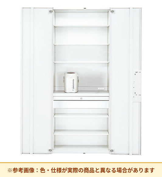 コクヨ エディア＜スタンダードタイプ＞ 本体素材：スチール 錠・ラッチ・コンセント付き 棚板／5枚（ピッチ23.4mmで可動） BWU-Y88SSAWN3