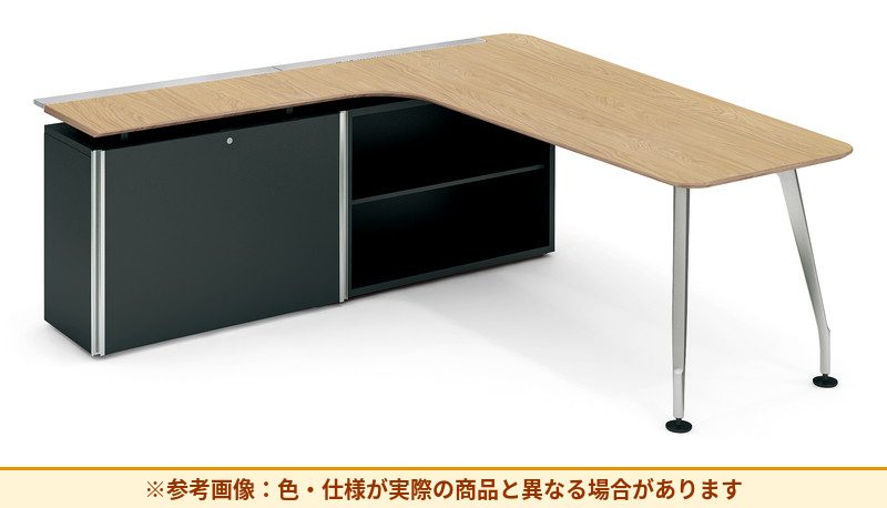 コクヨ サイビ L型デスク 左袖段数：2段 脚部仕様：その他 DSX-MLH-PM