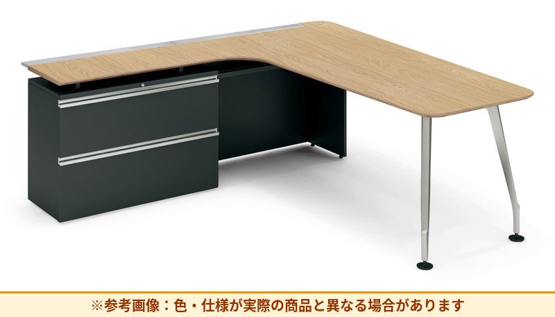 コクヨ サイビ L型デスク 左袖段数：2段 脚部仕様：その他 DSX-MLK-PM