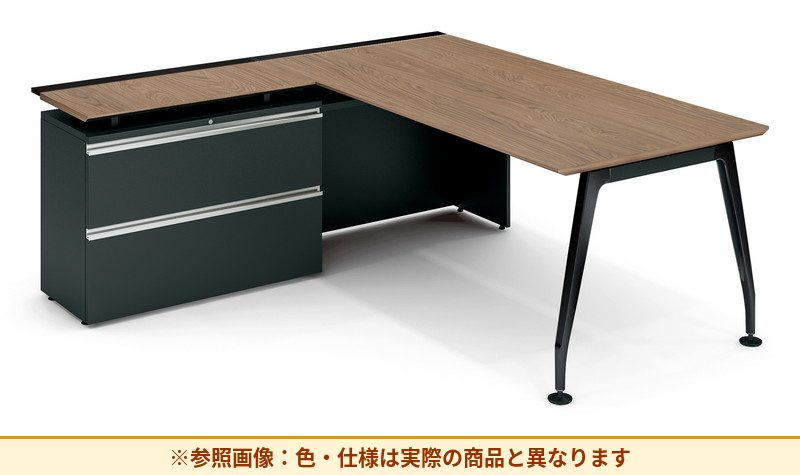 コクヨ サイビ L型デスク 左袖段数：2段 脚部仕様：その他 DSX-MQK-PM