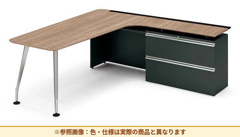 コクヨ サイビ L型デスク 右袖段数：2段 脚部仕様：その他 DSX-MRK-PM