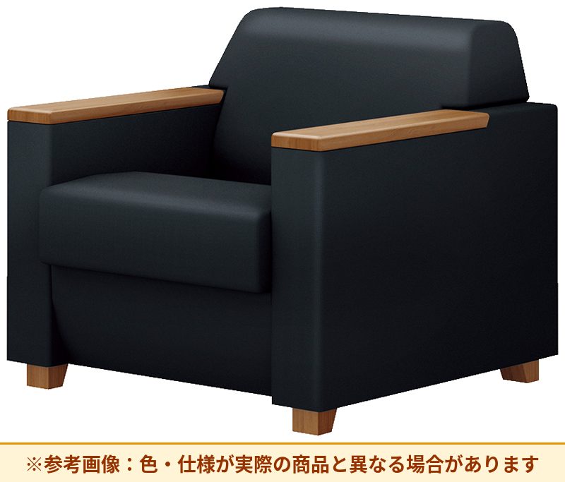コクヨ 応接イス リアクト 1人掛け 張り地素材：合皮・ビニールレザー エコPVCレザー MRA-5S-W3