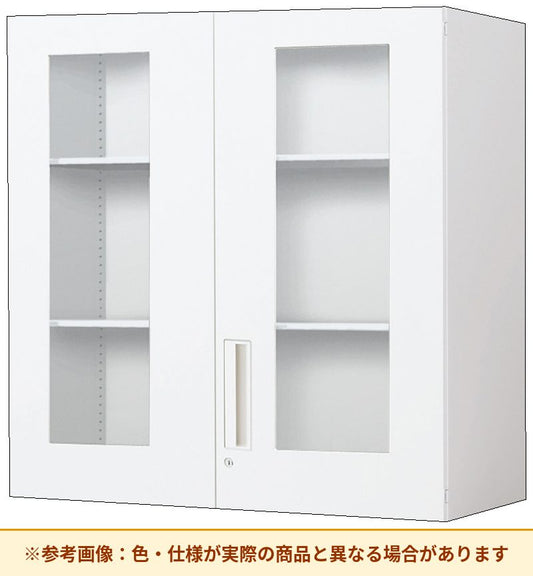 コクヨ エディア<スタンダードタイプ> 両開きタイプ 本体素材:スチール 扉仕様:ガラス仕様（参考画像）