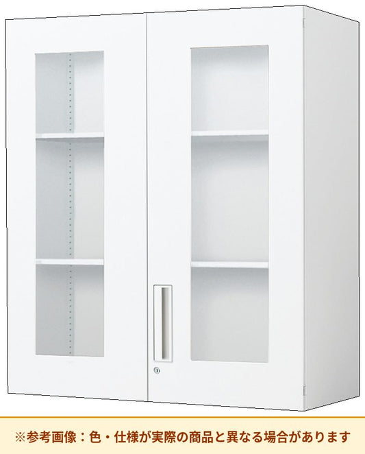 コクヨ エディア<スタンダードタイプ> 両開きタイプ 本体素材:スチール 扉仕様:ガラス仕様（参考画像）