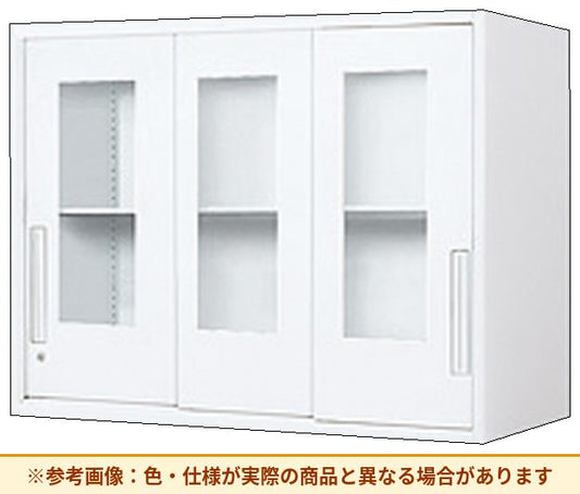 コクヨ エディア＜スタンダードタイプ＞ 引き違いタイプ 本体素材：スチール 扉仕様：ガラス仕様 BWU-HGU339SSAWNN