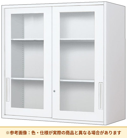 コクヨ エディア＜スタンダードタイプ＞ 引き違いタイプ 本体素材：スチール 扉仕様：ガラス仕様 BWU-HGU249SSAWNN