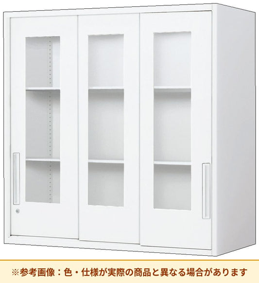 コクヨ エディア＜スタンダードタイプ＞ 両開きタイプ 本体素材：スチール 扉仕様：ガラス仕様 BWU-HGU349SSAWNN