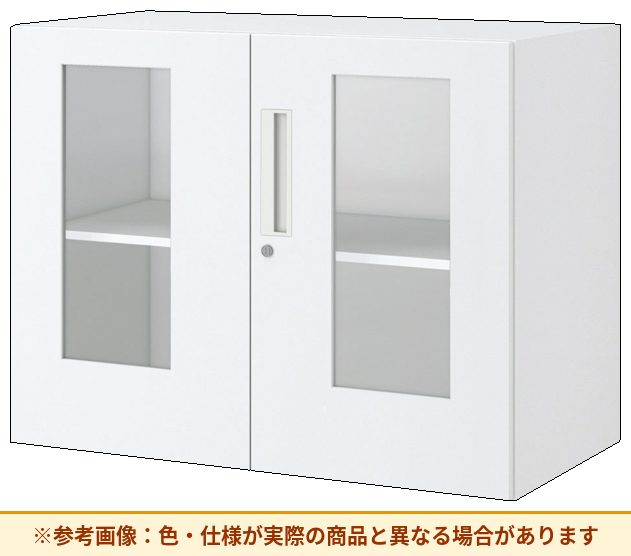 コクヨ エディア＜スタンダードタイプ＞ 両開きタイプ 本体素材：スチール 扉仕様：ガラス仕様 BWU-SGD39SAW
